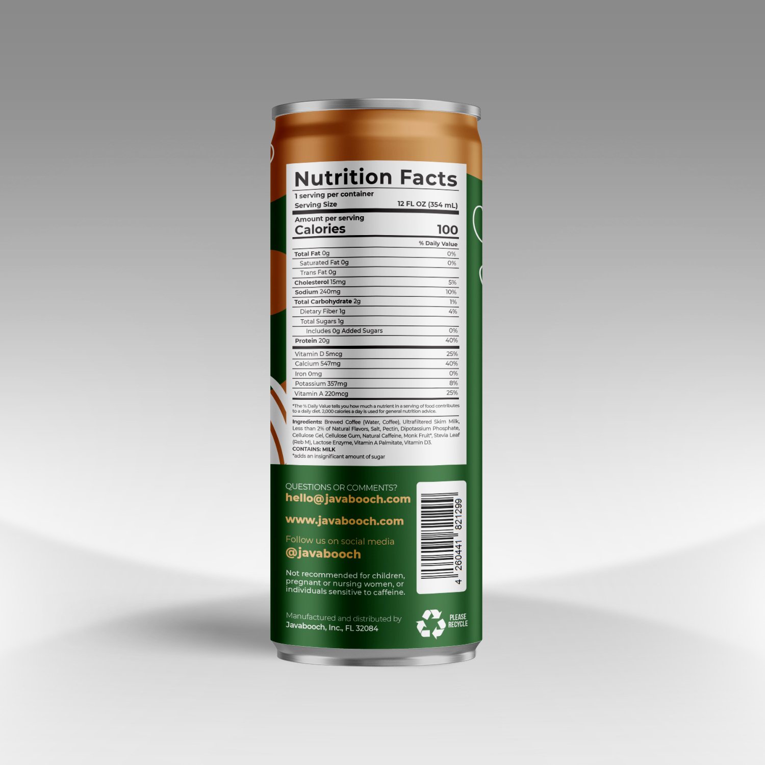 Javabooch Anaerobically Fermented RTD - Hazelnut Oat Milk - Image 2