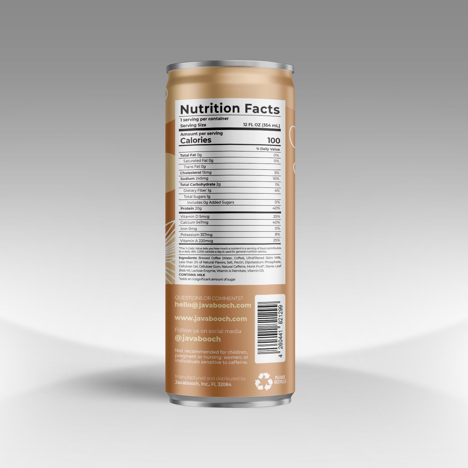 Javabooch Anaerobically Fermented RTD - Vanilla Cream - Image 2