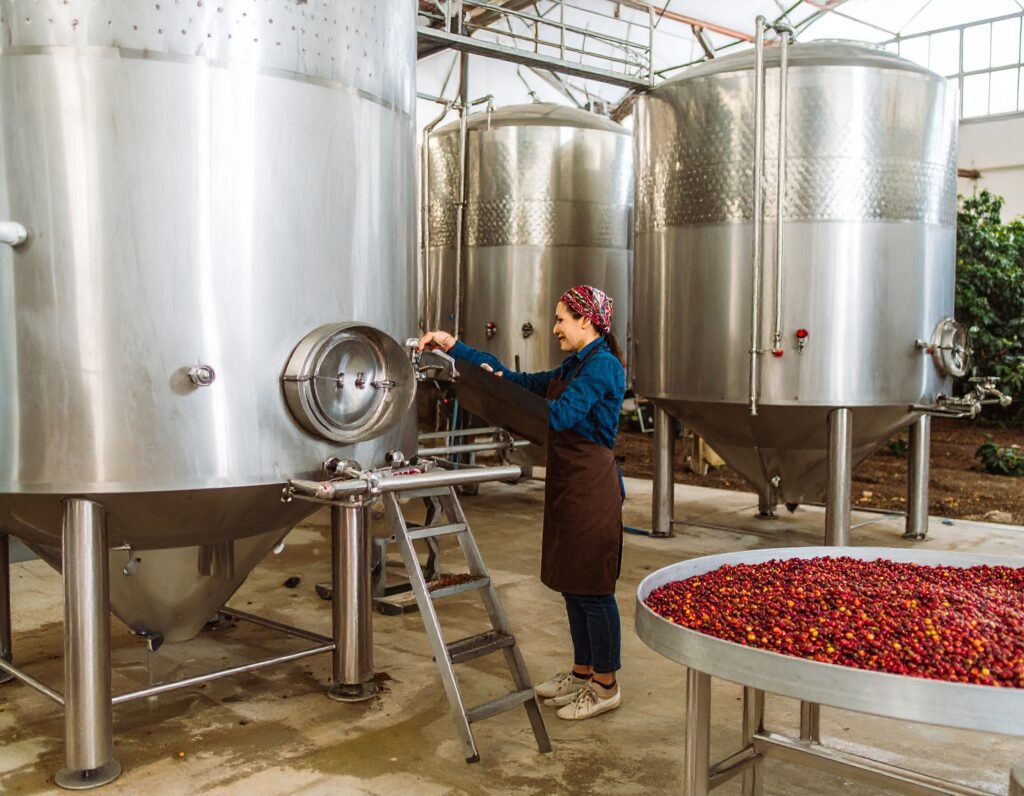 Anaerobic coffee fermenation